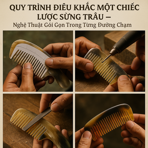 Quá Trình Điêu Khắc Chiếc Lược Sừng Trâu – Câu Chuyện Từ Thiên Nhiên Đến Tuyệt Tác Nghệ Thuật