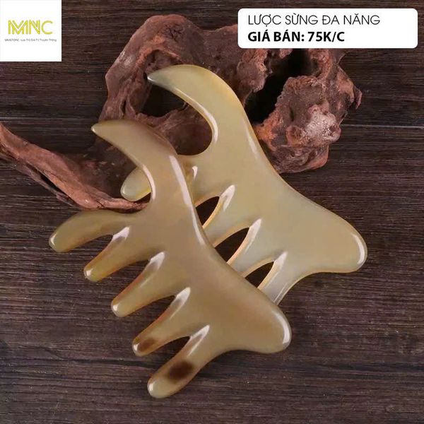 Lược Sừng Trâu Massage Da Đầu