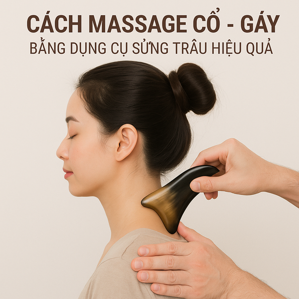 Cách Massage Cổ – Gáy Bằng Dụng Cụ Sừng Trâu Hiệu Quả