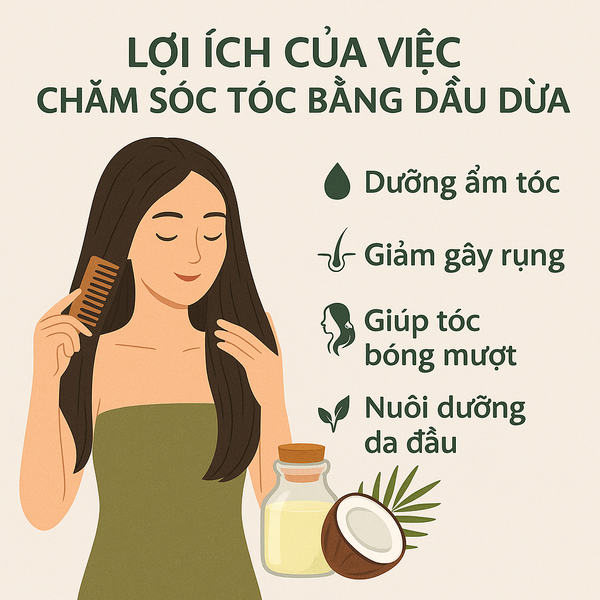 Lợi Ích Của Việc Chăm Sóc Tóc Bằng Dầu Dừa