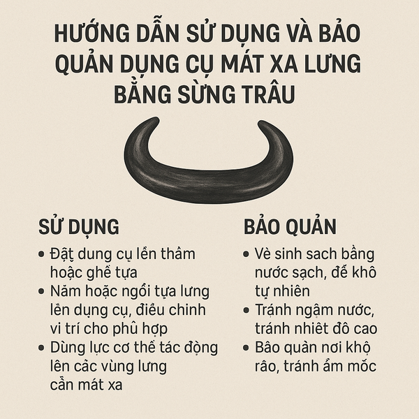 Hướng Dẫn Sử Dụng Và Bảo Quản Dụng Cụ Mát Xa Lưng Bằng Sừng Trâu