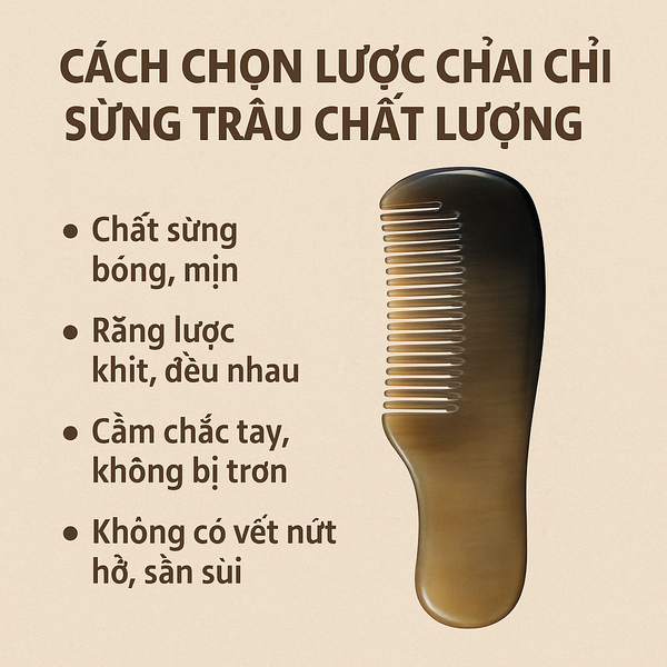 Cách Chọn Lược Chải Chí Sừng Trâu Chất Lượng