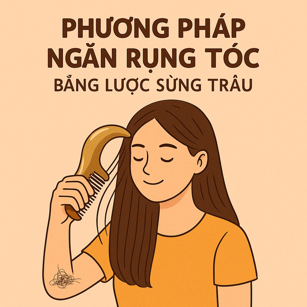 Phương Pháp Ngăn Rụng Tóc Bằng Lược Sừng Trâu