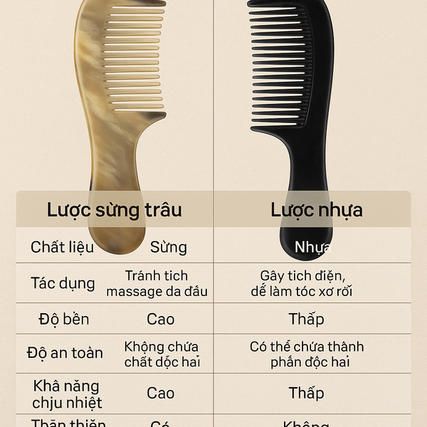 So Sánh Chi Tiết: Lược Sừng Trâu Vs Lược Nhựa