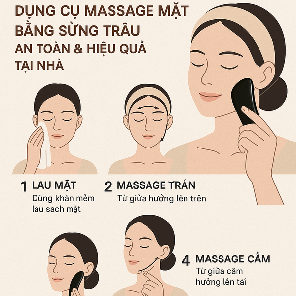 Hướng Dẫn Cách Sử Dụng Dụng Cụ Massage Mặt Bằng Sừng Trâu An Toàn & Hiệu Quả Tại Nhà