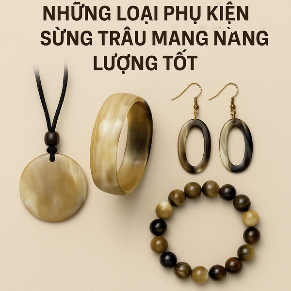 Những Loại Phụ Kiện Sừng Trâu Mang Năng Lượng Tốt