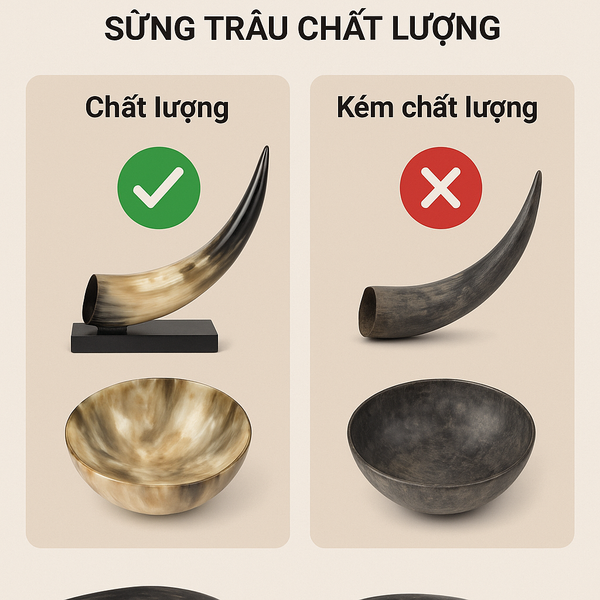 Phân Biệt Đồ Trang Trí Thủ Công Sừng Trâu Chất Lượng