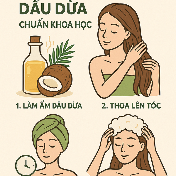 Cách Chăm Sóc Tóc Bằng Dầu Dừa Chuẩn Khoa Học