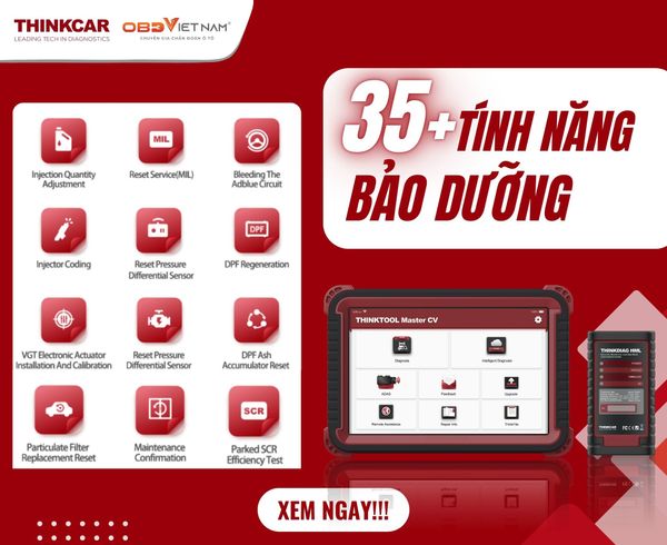 Thinktool Master Cv: Nâng Tầm Chẩn Đoán Xe Tải Với 35+ Chức Năng Đặc Biệt