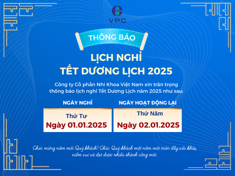 THÔNG BÁO LỊCH NGHỈ TẾT DƯƠNG LỊCH 2025