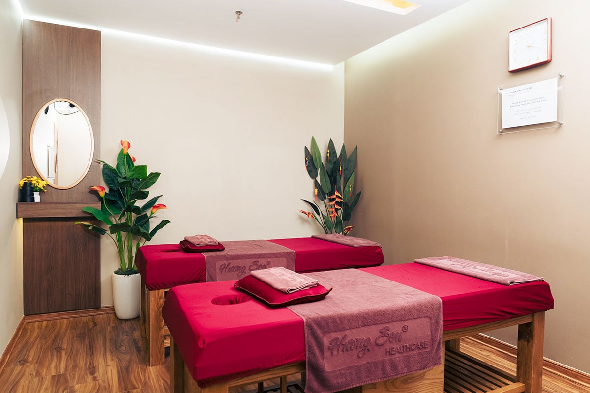Clean and private massage treatment room in Ho Chi Minh City