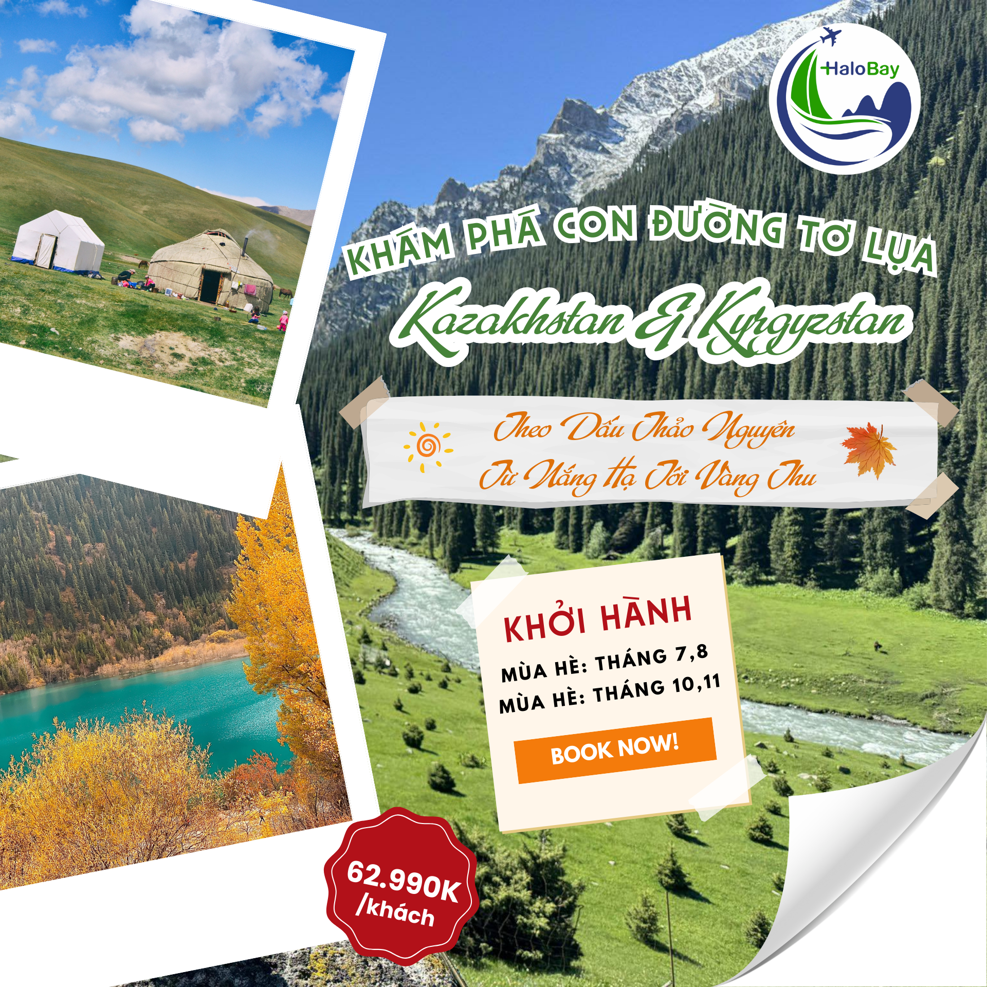 10N9Đ KAZAKHSTAN – KYRGYZSTAN: THEO DẤU THẢO NGUYÊN – TỪ NẮNG HẠ TỚI VÀNG THU