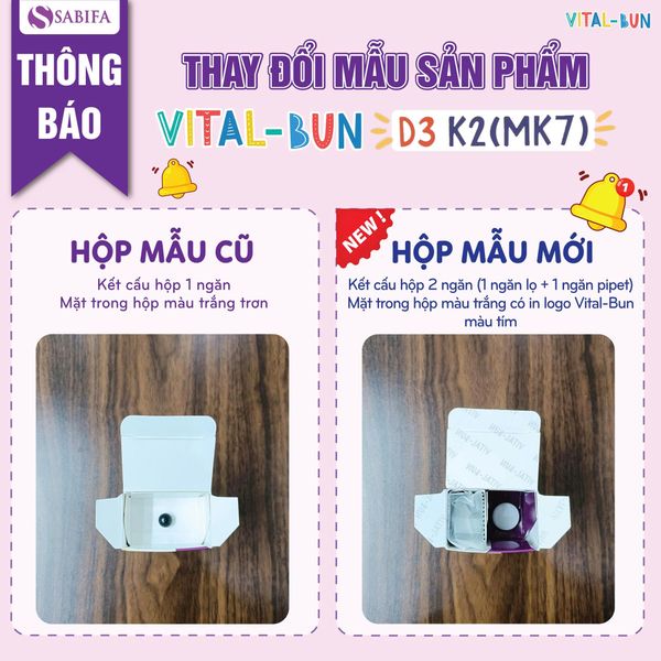 Thay đổi mẫu Vital-Bun D3K2MK7 số 2