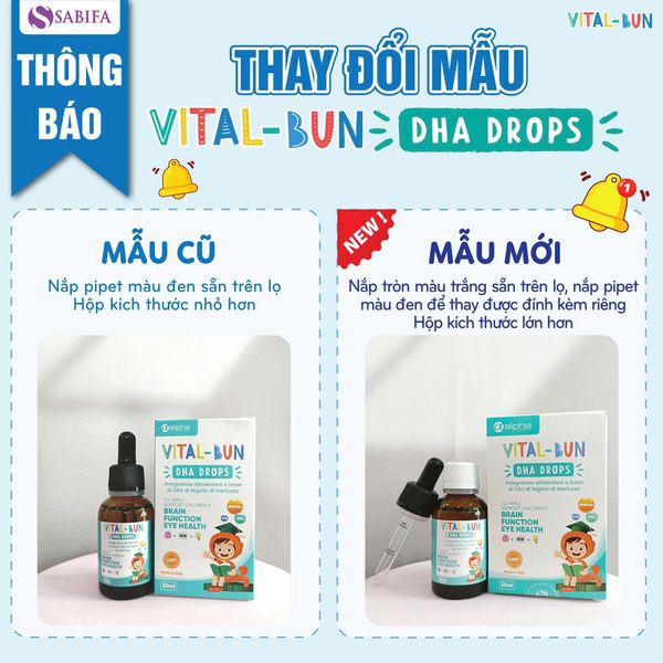 Thông báo thay đổi mẫu DHA Vital-Bun số 1