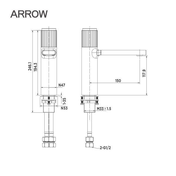 voi-rua-tay-nong-lanh-arrow-AMP11852LJ