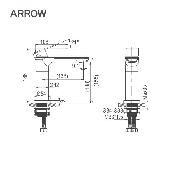 voi-lavabo-nong-lanh-arrow-AMP11891MB