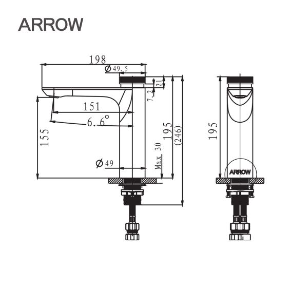 voi-lavabo-nong-lanh-arrow-AMP23820CP