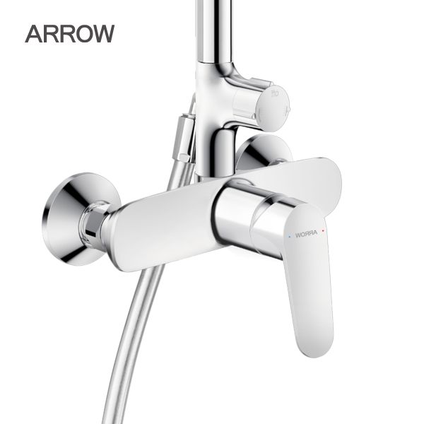 Vòi Sen Cây Nóng Lạnh Arrow AG3209CP | Thiết Kế Chrome, 2 Đầu Sen Cao Cấp