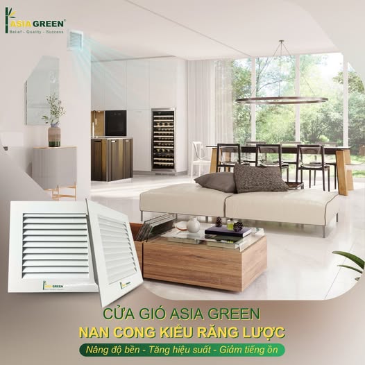 ASIA GREEN - 3 CẢI TIẾN VƯỢT TRỘI CỦA CỬA GIÓ NAN CONG KIỂU RĂNG LƯỢC