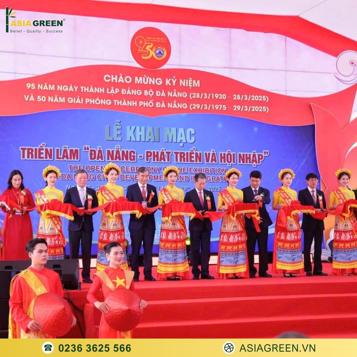 GHÉ THĂM GIAN HÀNG ASIA GREEN TẠI TRIỂN LÃM “ĐÀ NẴNG – 50 NĂM PHÁT TRIỂN & HỘI NHẬP”