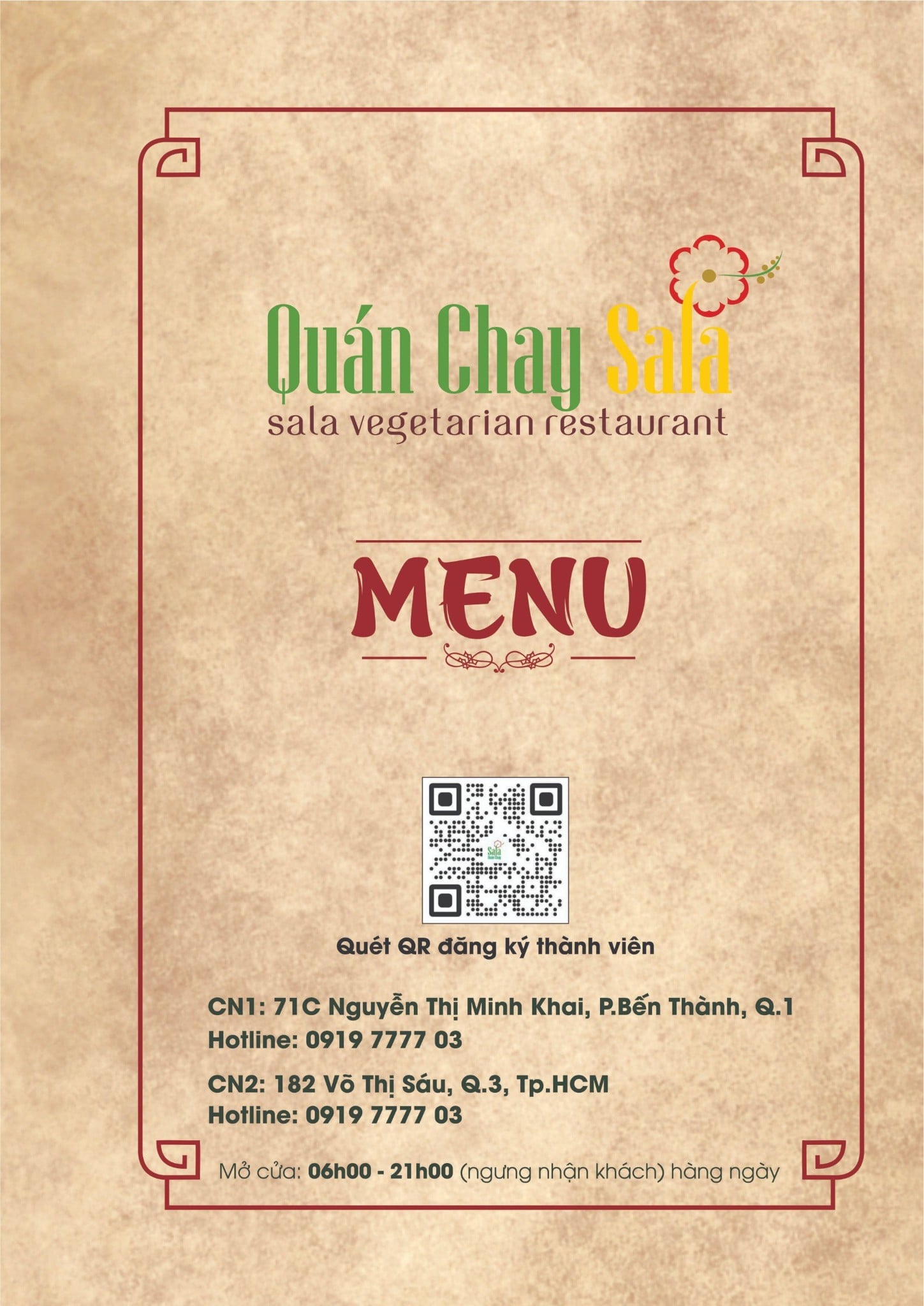 Món Menu Sala bán chạy nhất