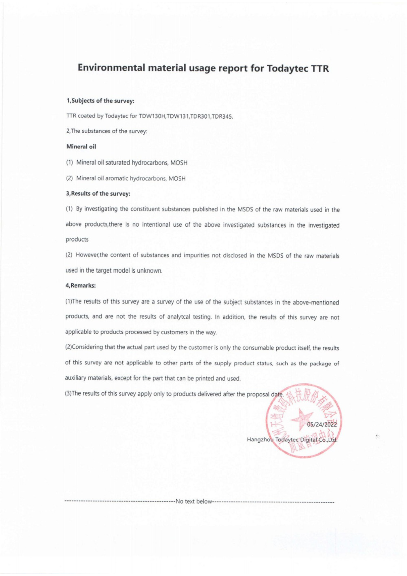 CHỨNG NHẬN TODAYTEC