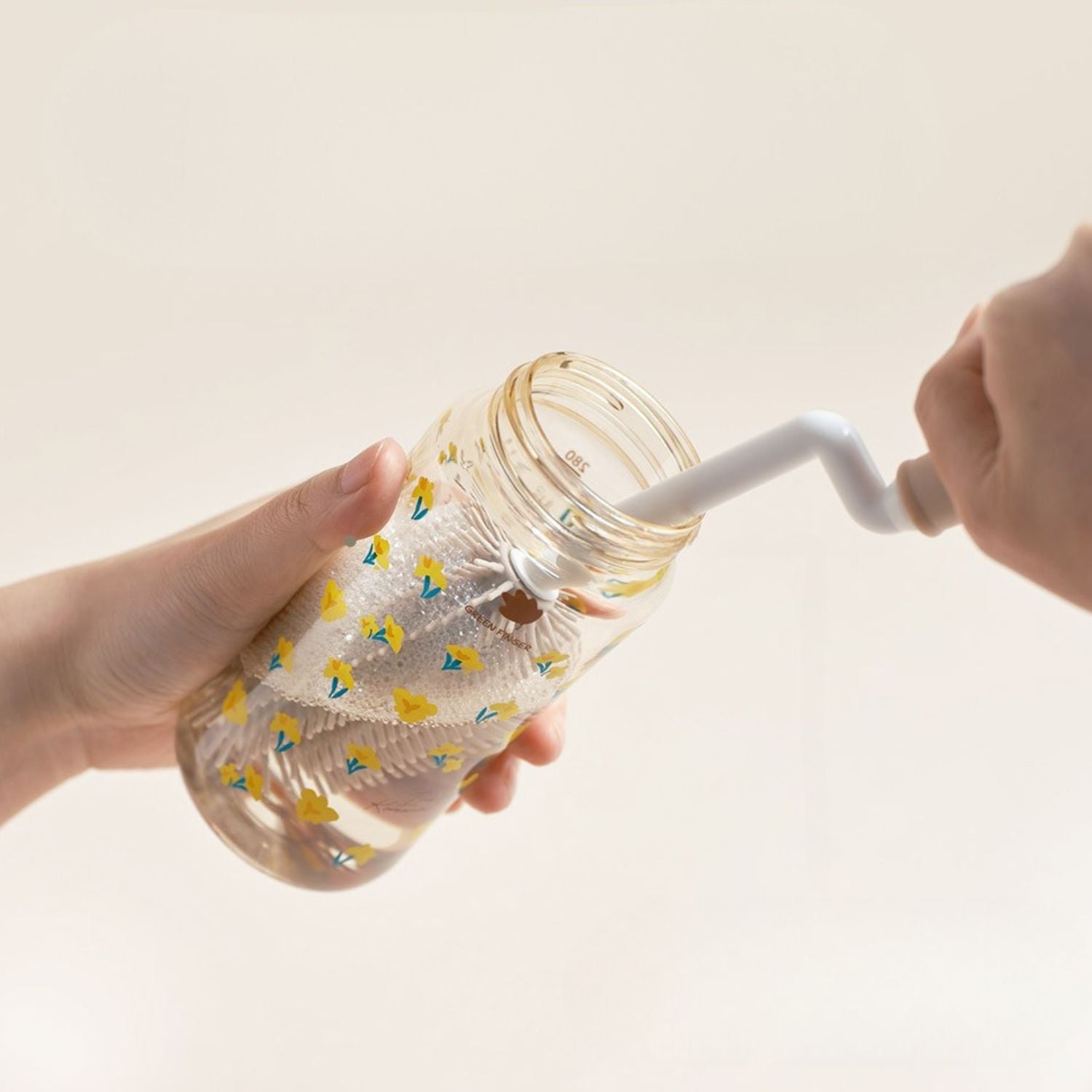 Vệ Sinh Bình Sữa Bebe Grow Green Finger 160ml Iris Koreana Nhựa PPSU Cao Cấp