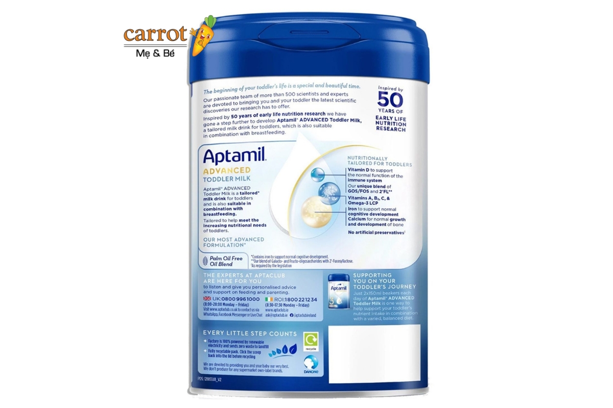 Công Dụng Sữa Aptamil Anh Số 3 Mẹ Và Bé Carrot Đà Nẵng
