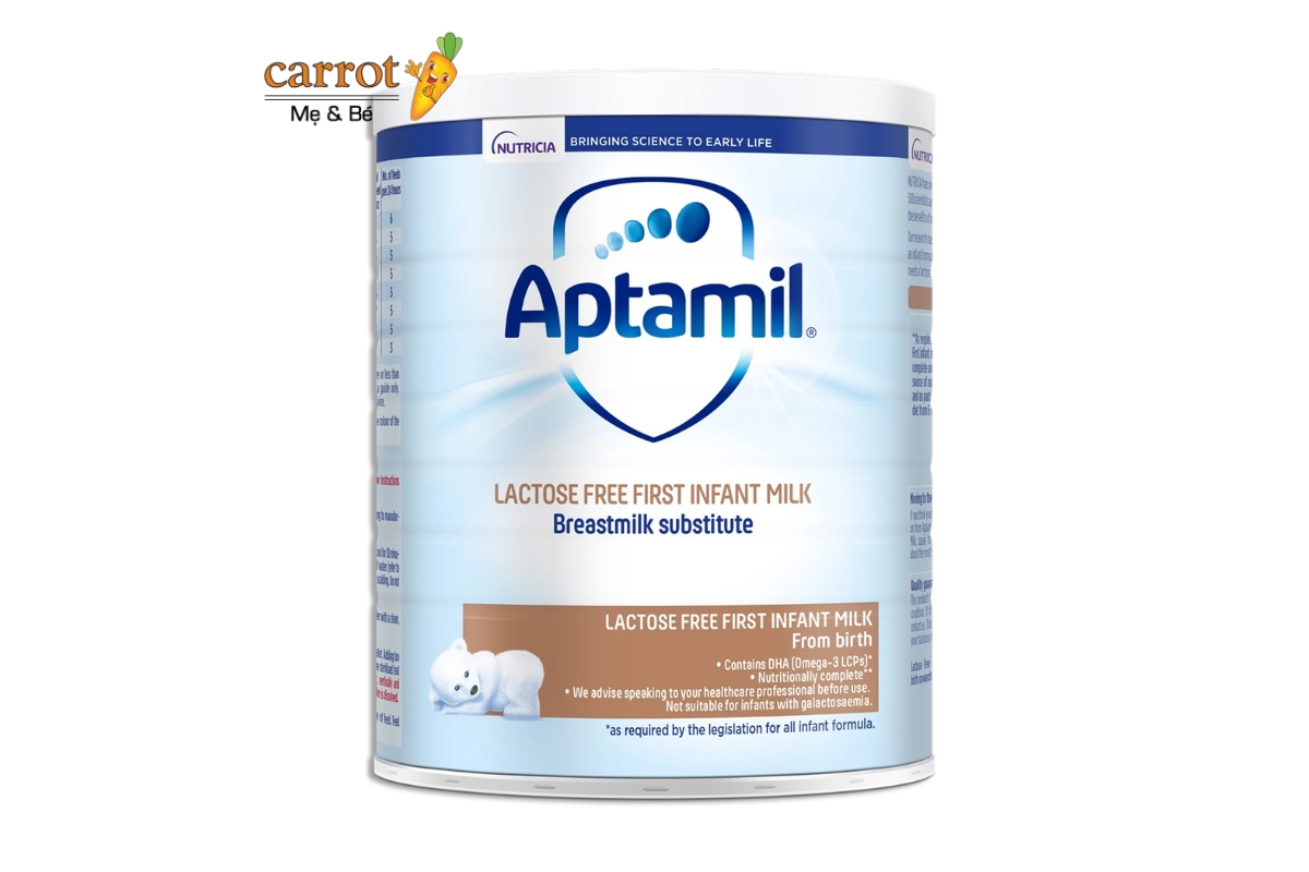 Sữa Aptamil Lactose Free Anh cho trẻ 0-12 tháng 400g - Siêu Thị Mẹ Và Bé Carrot Đà Nẵng