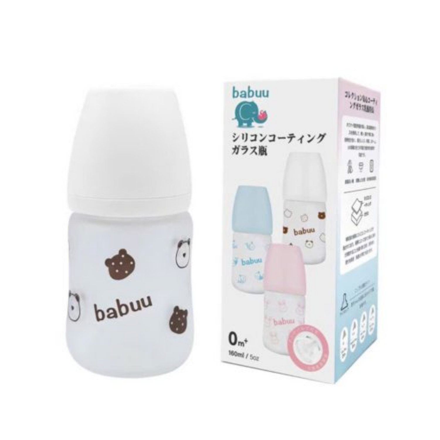 binh sua babuu co rong thuy tinh 160ml