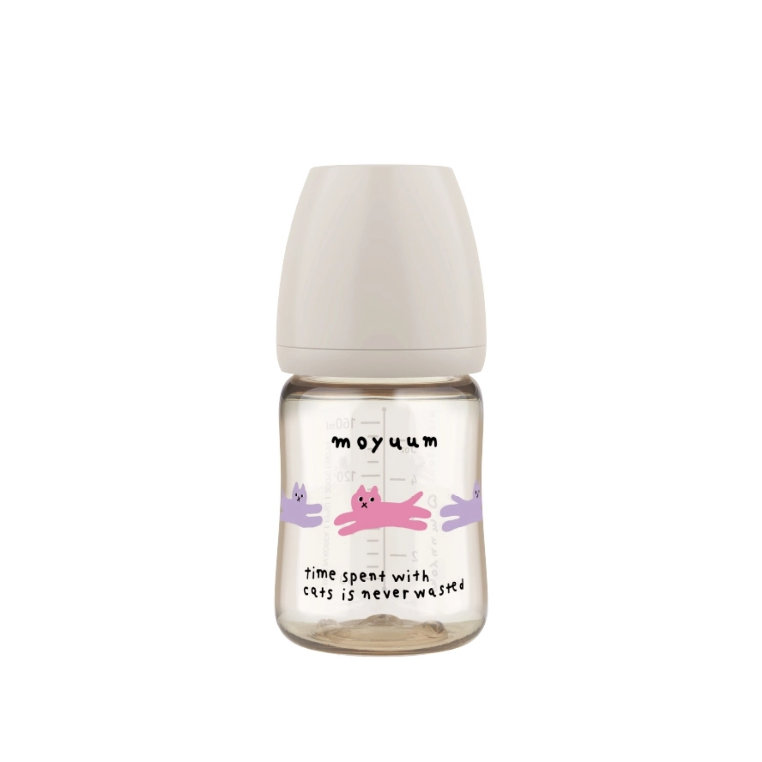 Bình sữa Moyuum PPSU mèo xám 170ml