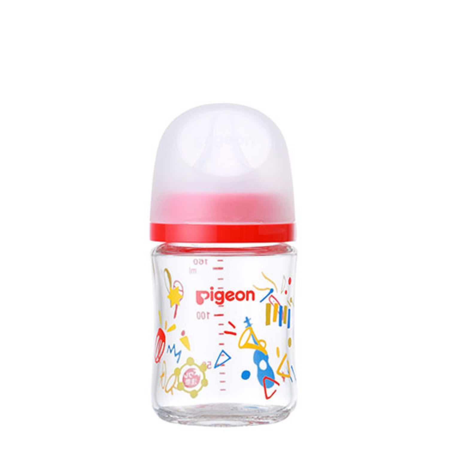 Bình Sữa Pigeon Thủy Tinh Borosilicate Thế Hệ III 160ml (Kèm Núm SS) - Họa Tiết Nhạc Cụ