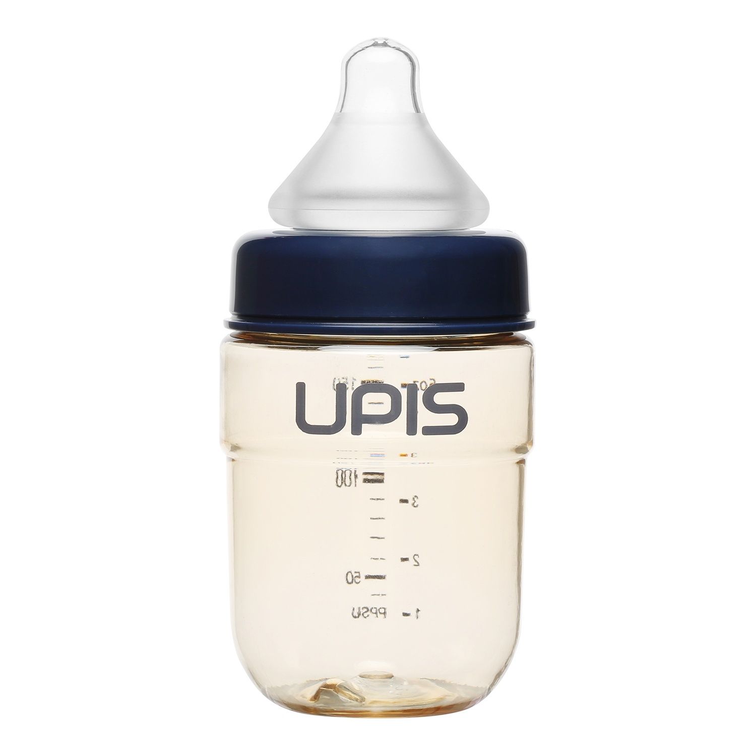 Bình Sữa UPIS PPSU Núm Size SS Màu Xanh Navy 180ml Cho Bé Từ 0M+