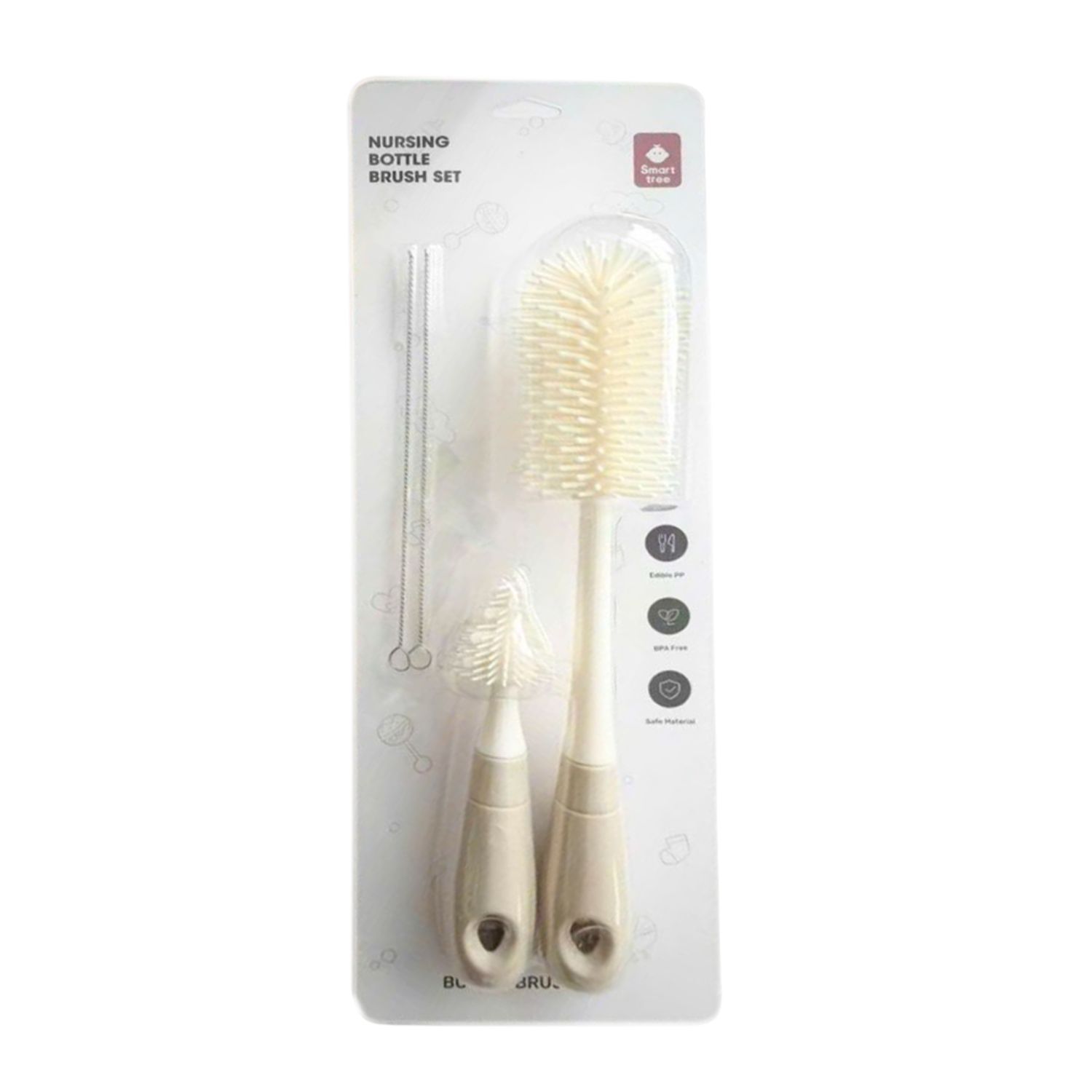 Bộ Cọ Rửa Bình Sữa Smart Tree Silicon Cán Tròn