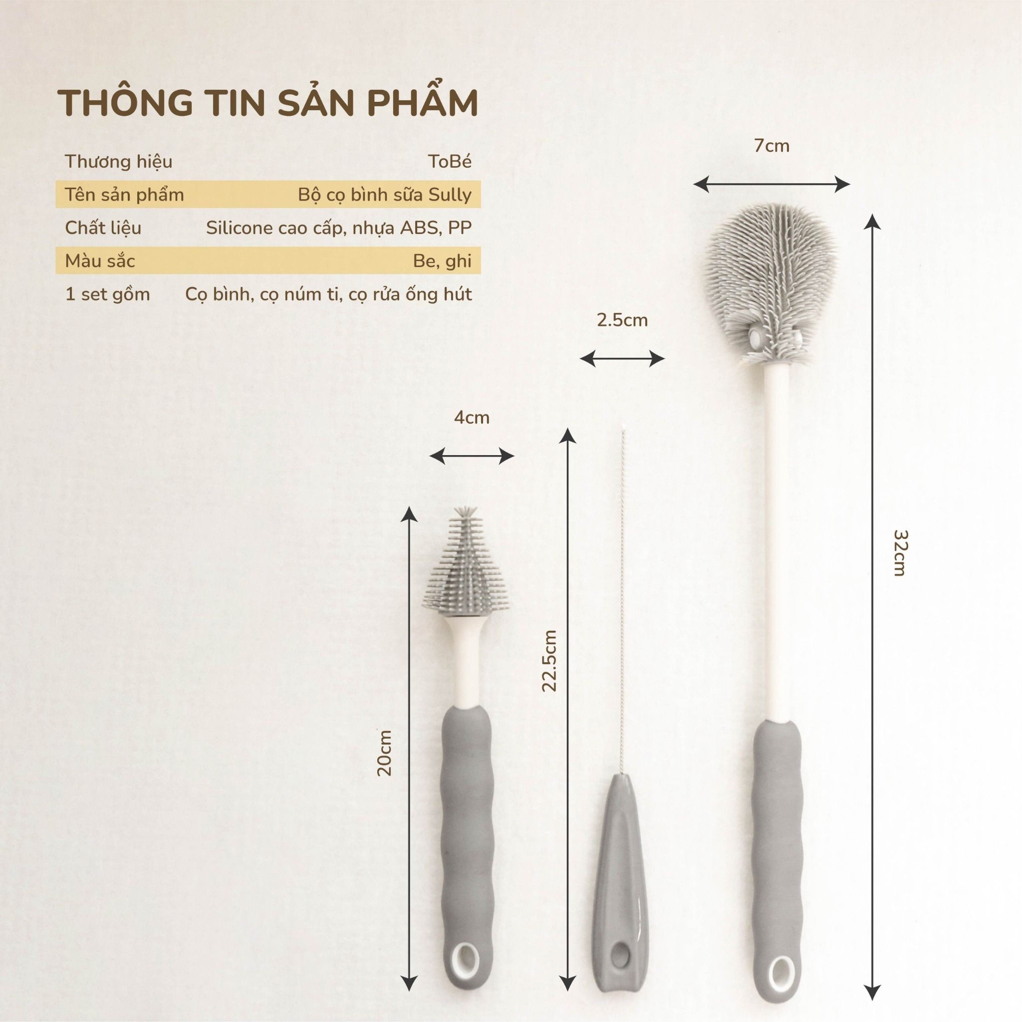 Cọ Rửa Bình Sữa Sully MS 2120