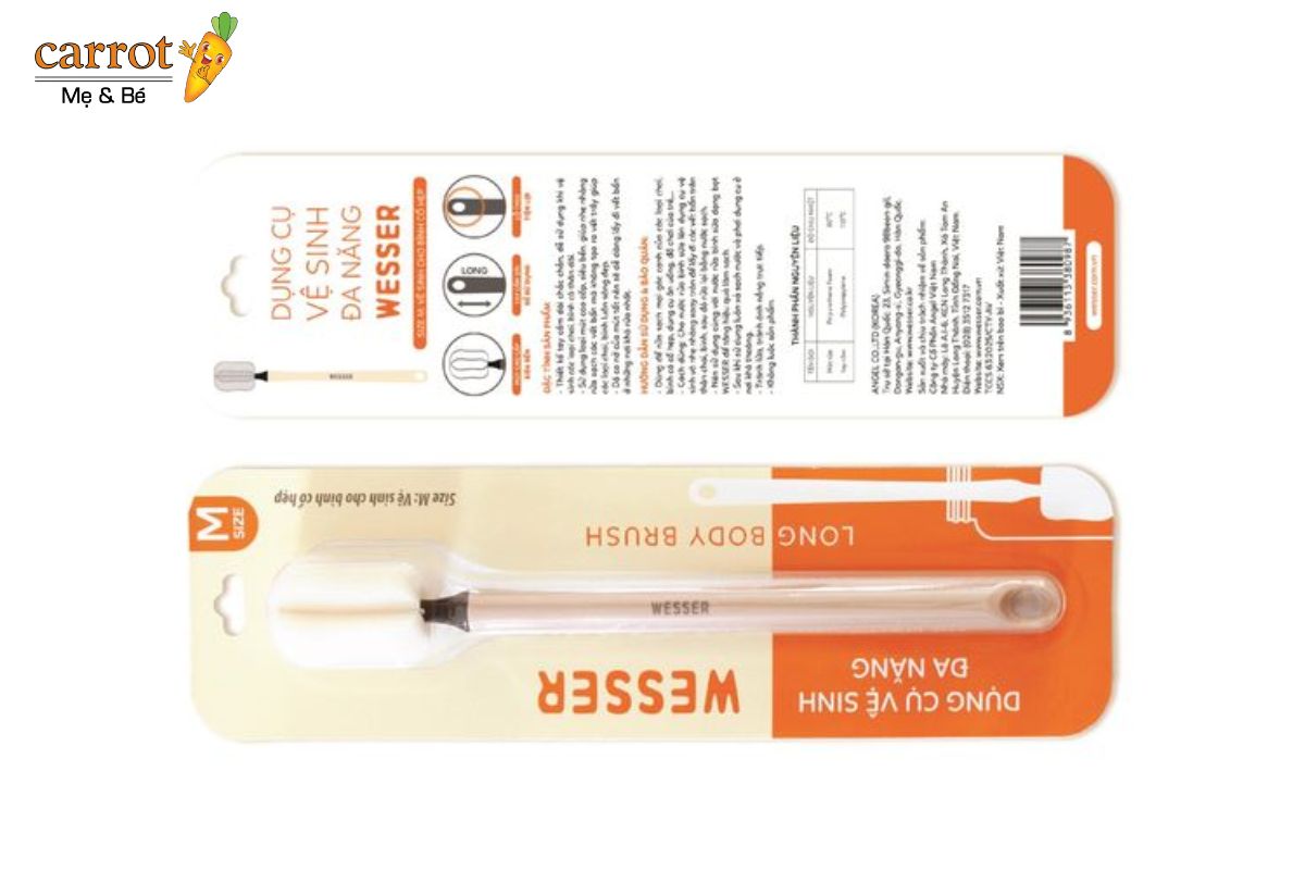 Cọ bình sữa cho bé - Mẹ và bé Carrot