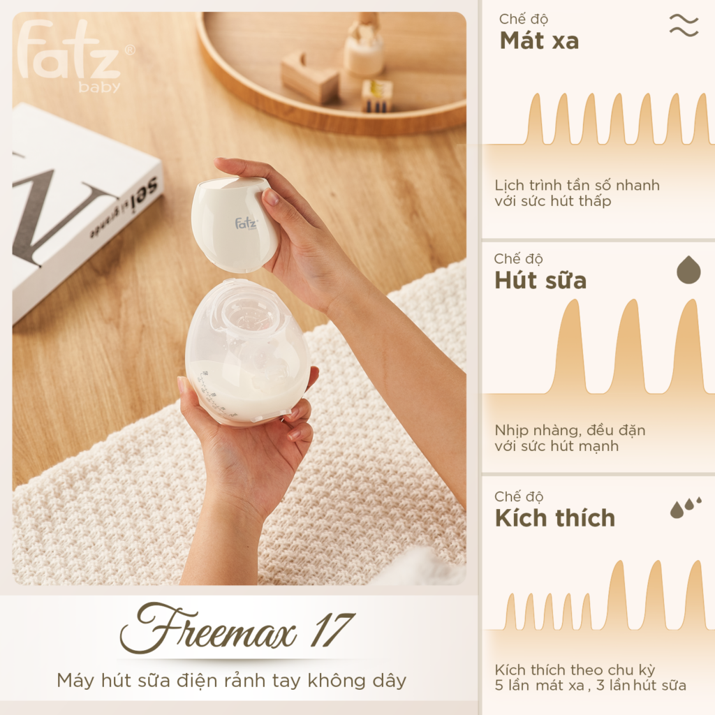 Điểm nổi bật của máy hút sữa điện rảnh tay không dây Freemax 17