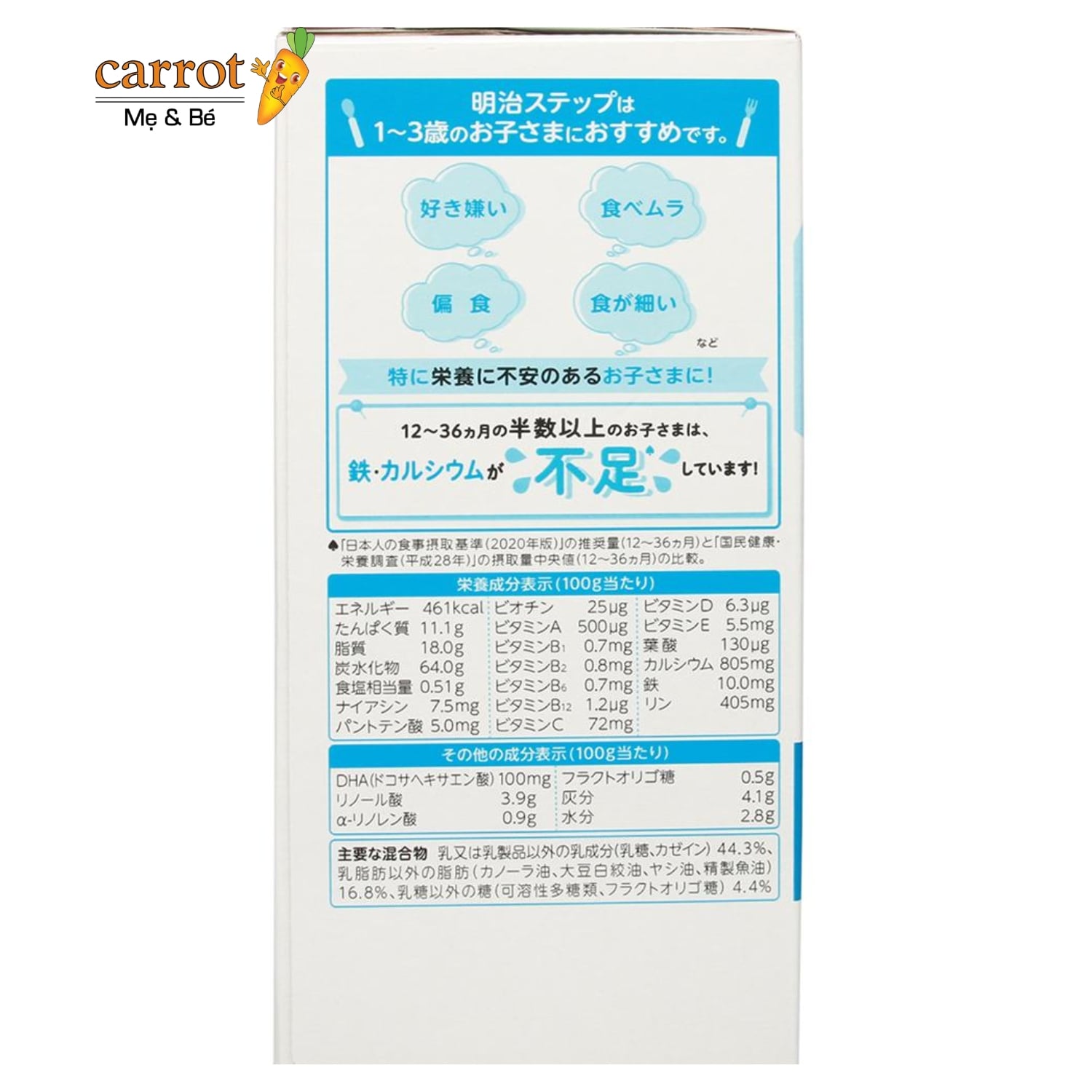 thành phần dinh dưỡng meiji thanh 1 3