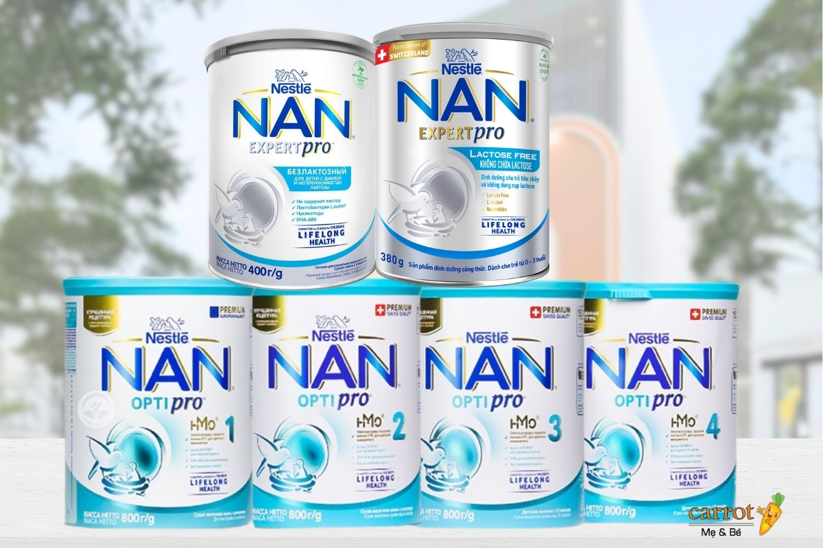 Giá sữa NAN tại siêu thị Mẹ Và Bé Carrot