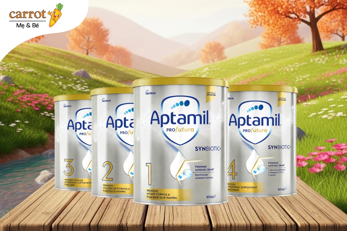 Sữa Aptamil Bạc tại Mẹ Và Bé Carrot