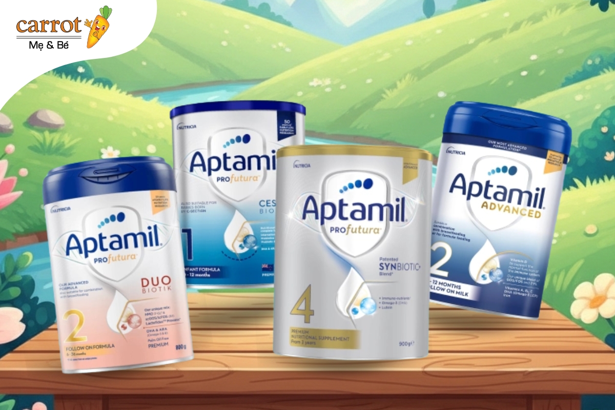 Bộ sưu tập sữa Aptamil Anh/Úc/New Zealand tại Mẹ Và Bé Carrot
