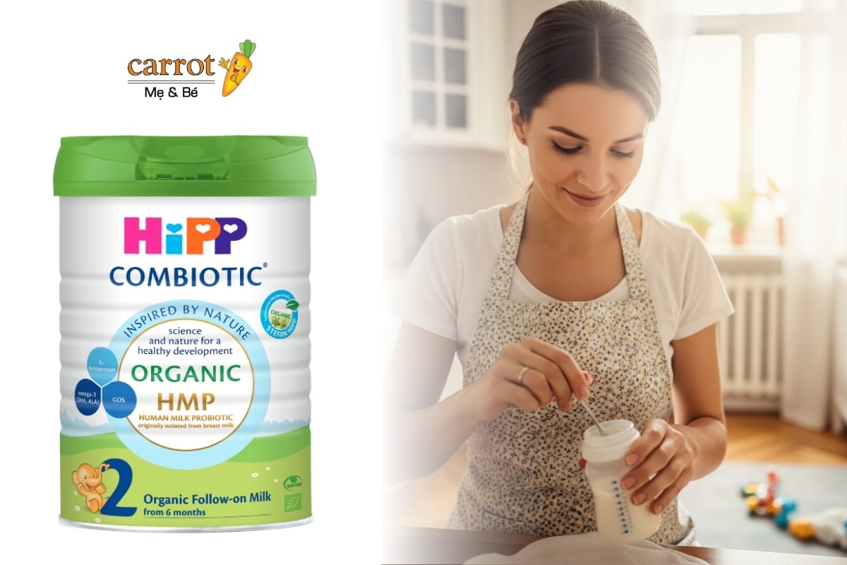 Cách pha sữa Hipp số 2 Mẹ Và Bé Carrot Đà Nẵng
