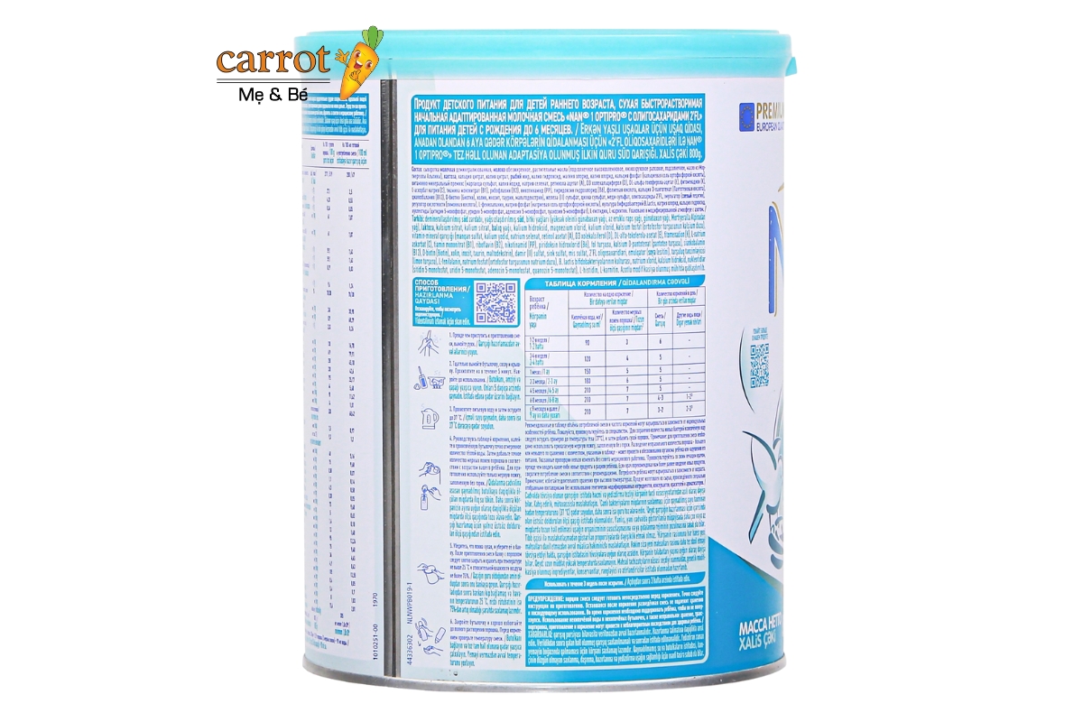 hướng dẫn pha sữa nan nga số 1