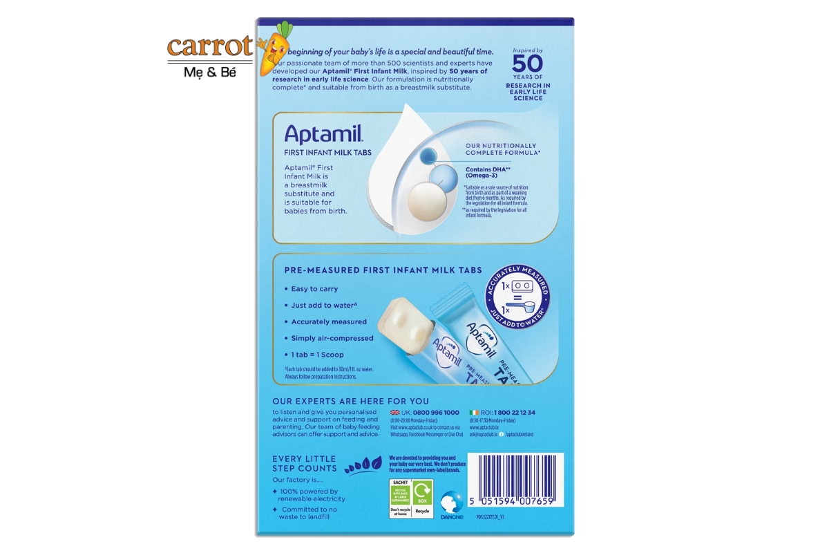 Sữa Thanh Aptamil Số 1 Tại Siêu Thị Mẹ Và Bé Carrot