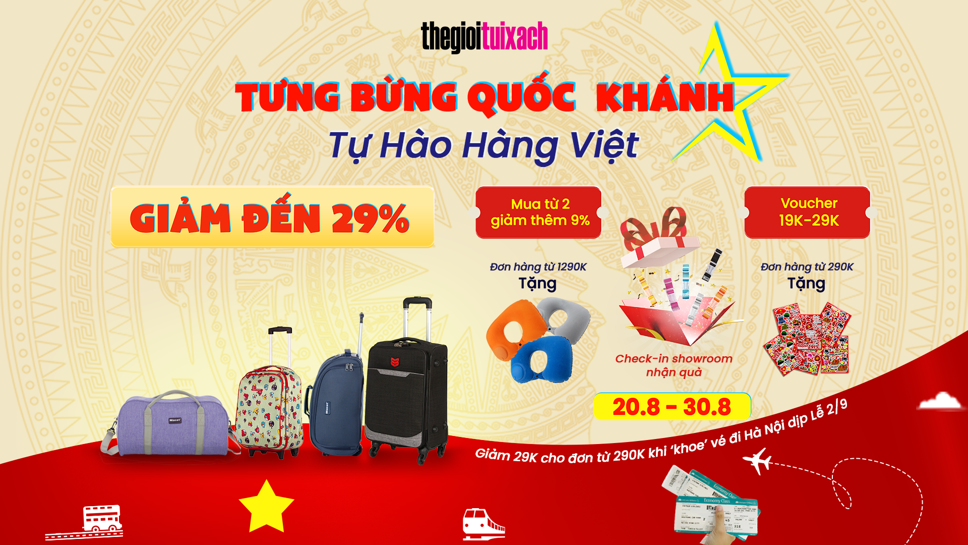 Tưng Bừng Quốc Khánh - Tự Hào Hàng Việt cùng Thế Giới Túi Xách