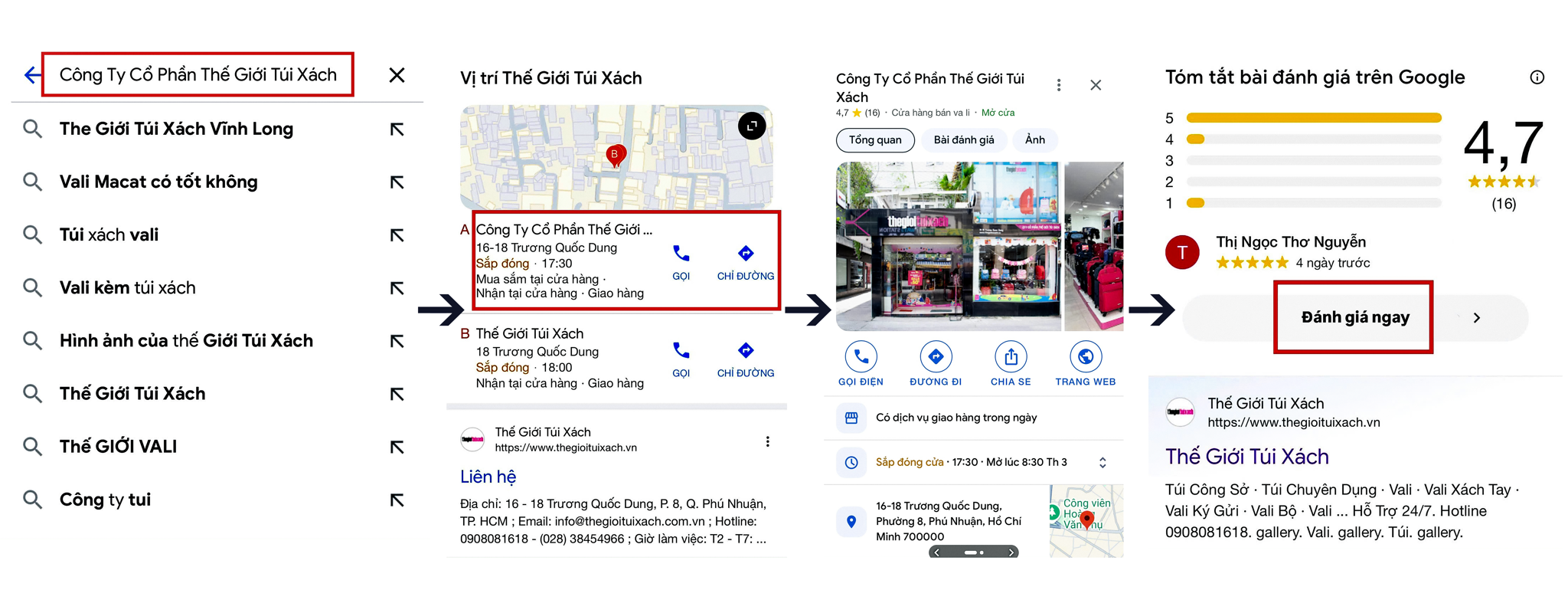 hướng dẫn đánh giá google maps