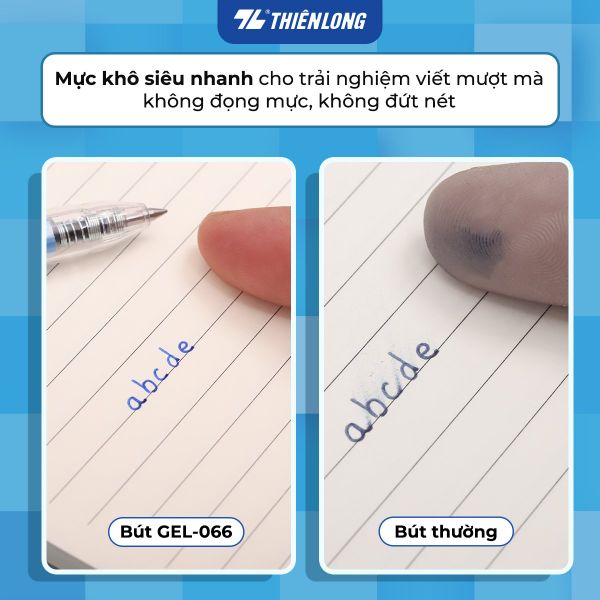 Bút gel Quick Dry Thiên Long GEL-066 Mực khô siêu nhanh