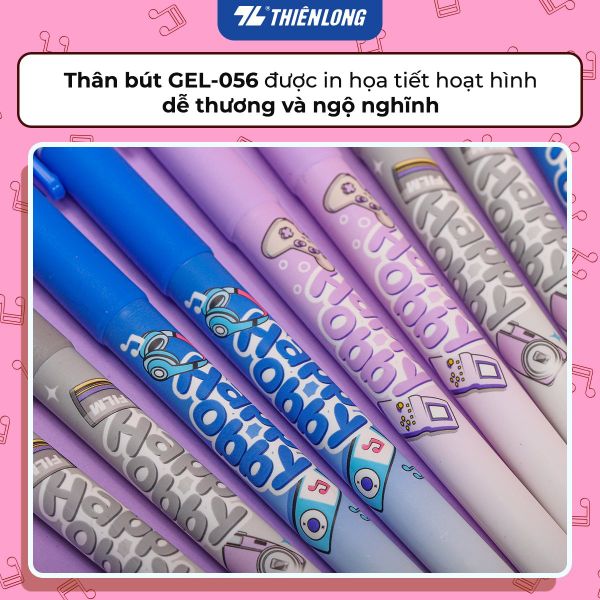 Thiết kế của Bút gel (0.5mm) Thiên Long Happy Obby GEL-056