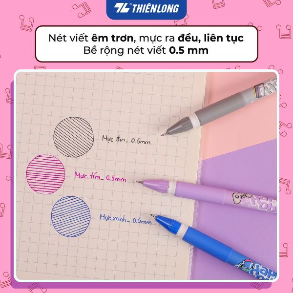 Ưu điểm của Bút gel (0.5mm) Thiên Long Happy Obby GEL-056