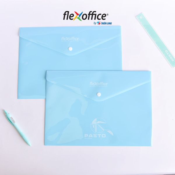 Bìa nút Pazto xanh dương Pastel Flexoffice FO-CBF009